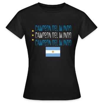 champion du monde - T-shirt Femme - noir - Devant - AI Model Female 172 dark (172cm)