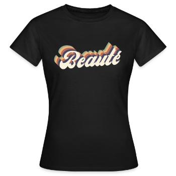 beauté vintage - T-shirt Femme - noir - Devant - AI Model Female 172 dark (172cm)
