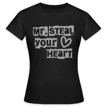 Mr. steal your heart heartbreaker - Women's T-Shirt - black - Front - AI Model Female 172 dark (172cm)