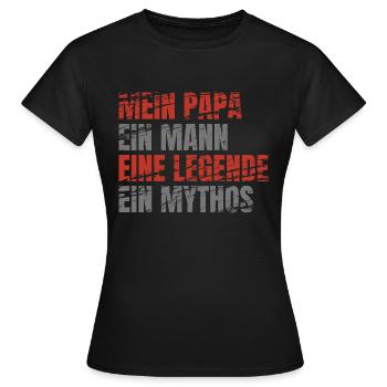 Dad eine legende mythos - Frauen T-Shirt - Schwarz - Vorne - AI Model Female 172 dark (172cm)