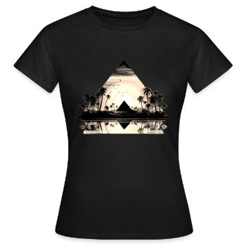 Egypte Egypte Isis Pharaons Pharaons Pyramide Afrique - T-shirt Femme - noir - Devant - AI Model Female 172 dark (172cm)