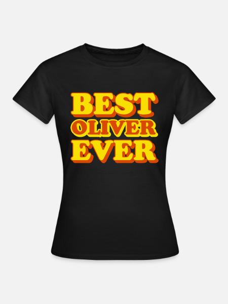 Oliver Vorname Lustiges Geschenk - Dame-T-shirt - sort