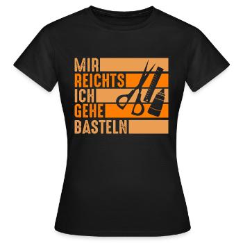 Bastler Basteln - Frauen T-Shirt - Schwarz - Vorne - AI Model Female 172 dark (172cm)