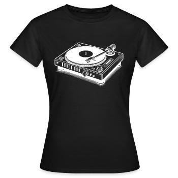 Électrophone - T-shirt Femme - noir - Devant - AI Model Female 172 dark (172cm)