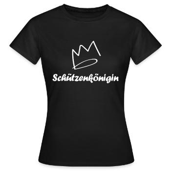 Schützenkönigin - Frauen T-Shirt - Schwarz - Vorne - AI Model Female 172 dark (172cm)