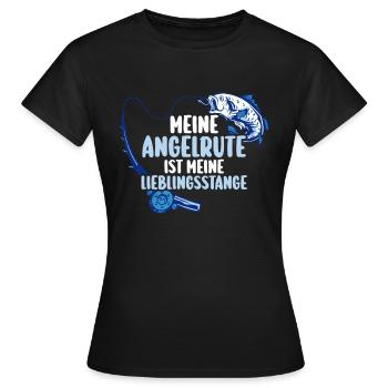 Angler Fishing Fishing Rod Fishing - Women's T-Shirt - black - Front - AI Model Female 172 dark (172cm)