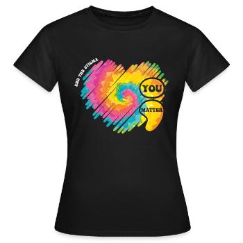 Psychische Gesundheit - Semikolon Psychische Gesundheit - Frauen T-Shirt - Schwarz - Vorne - AI Model Female 172 dark (172cm)