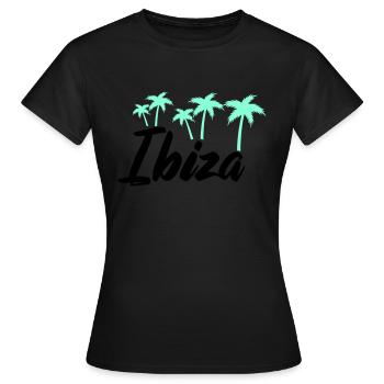 Ibiza - T-shirt Femme - noir - Devant - AI Model Female 172 dark (172cm)