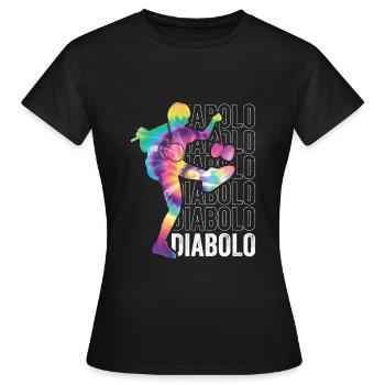 Diabolo Zirkus Jonglieren - Frauen T-Shirt - Schwarz - Vorne - AI Model Female 172 dark (172cm)