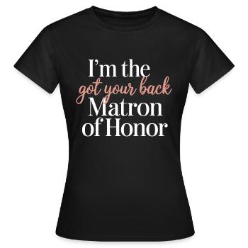Humor for maids of honor - Women's T-Shirt - black - Front - AI Model Female 172 dark (172cm)