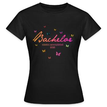 Bachelier '25 - Mission accomplie - T-shirt Femme - noir - Devant - AI Model Female 172 dark (172cm)
