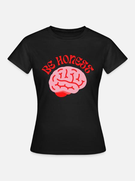 Be Honest – Mindful Retro mind - Frauen T-Shirt - Schwarz