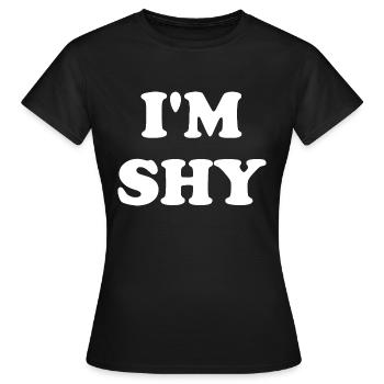 Je suis timide - T-shirt Femme - noir - Devant - AI Model Female 172 dark (172cm)