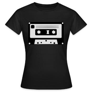 Cassette - Women's T-Shirt - black - Front - AI Model Female 172 dark (172cm)