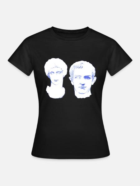 Amour éternel - amoureux pour toujours en marbre - T-shirt Femme - noir