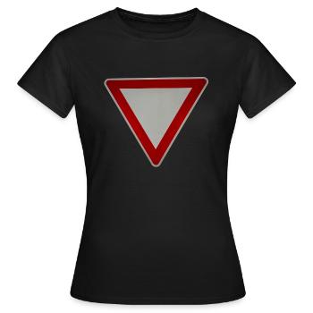 Vorfahrt achten - Frauen T-Shirt - Schwarz - Vorne - AI Model Female 172 dark (172cm)