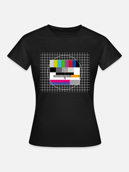 Analoges Testbild (FuBK-Testbild - Frauen T-Shirt - Schwarz