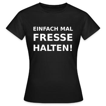 Ferme ta gueule! - T-shirt Femme - noir - Devant - AI Model Female 172 dark (172cm)