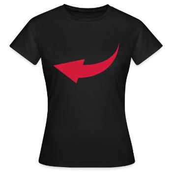 flèche - T-shirt Femme - noir - Devant - AI Model Female 172 dark (172cm)