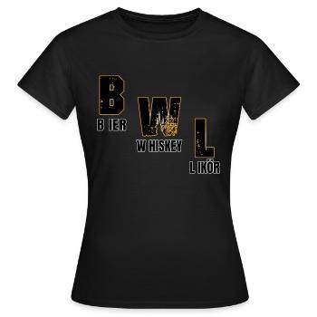 Business Beer Whiskey Liqueur - Women's T-Shirt - black - Front - AI Model Female 172 dark (172cm)