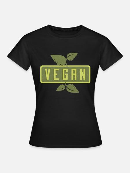 vegan - Frauen T-Shirt - Schwarz