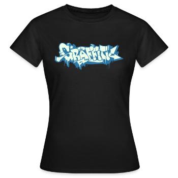 GRAFFITI - T-shirt Femme - noir - Devant - AI Model Female 172 dark (172cm)