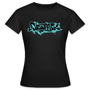 GRAFFITI - T-shirt Femme - noir - Devant - AI Model Female 172 dark (172cm)