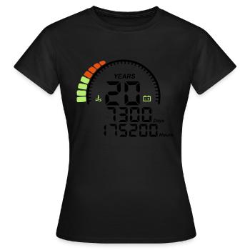 birthday counter years years 20 years - Women's T-Shirt - black - Front - AI Model Female 172 dark (172cm)