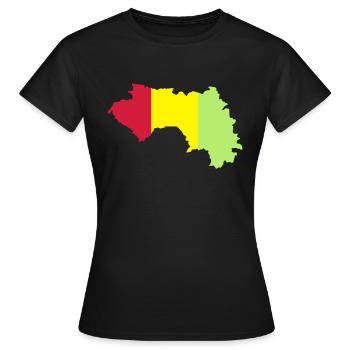 Guinée - T-shirt Femme - noir - Devant - AI Model Female 172 dark (172cm)
