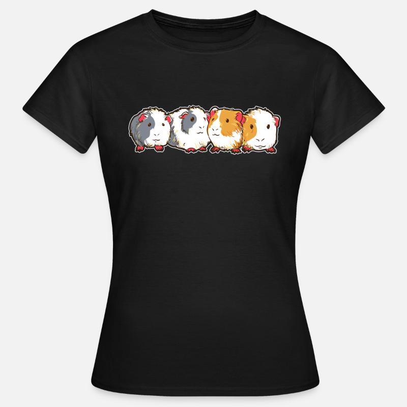 Masque de cochon d'Inde - T-shirt Femme - noir