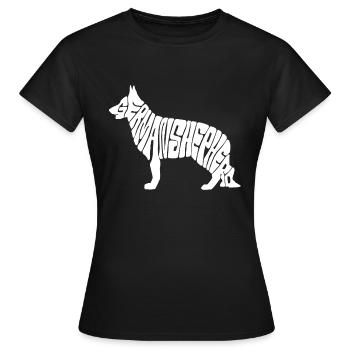 02 german shepherd - Frauen T-Shirt - Schwarz - Vorne - AI Model Female 172 dark (172cm)