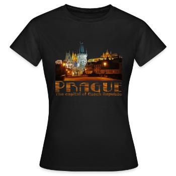 Prag Die Hauptstadt der Tschechischen Republik - Frauen T-Shirt - Schwarz - Vorne - AI Model Female 172 dark (172cm)