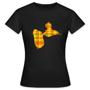 Guadeloupe - Frauen T-Shirt - Schwarz - Vorne - AI Model Female 172 dark (172cm)