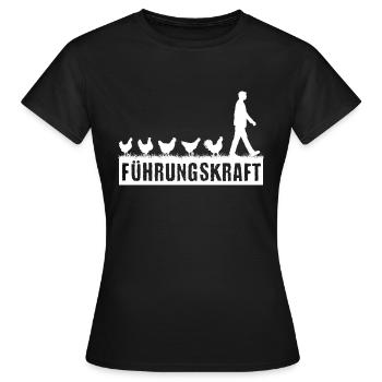 Hühner Führungskraft Hühner Bauer - Frauen T-Shirt - Schwarz - Vorne - AI Model Female 172 dark (172cm)
