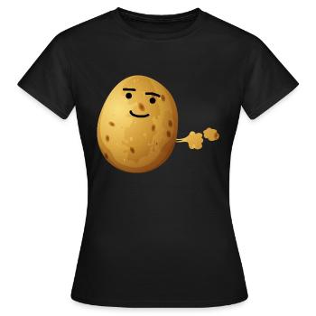 cire de pomme de terre - T-shirt Femme - noir - Devant - AI Model Female 172 dark (172cm)
