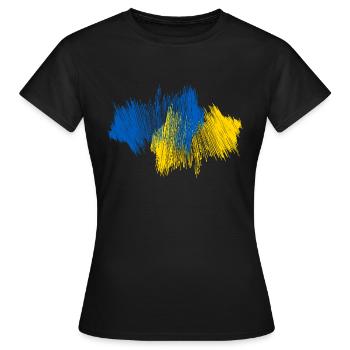 Ukraine Landkarte - Frauen T-Shirt - Schwarz - Vorne - AI Model Female 172 dark (172cm)