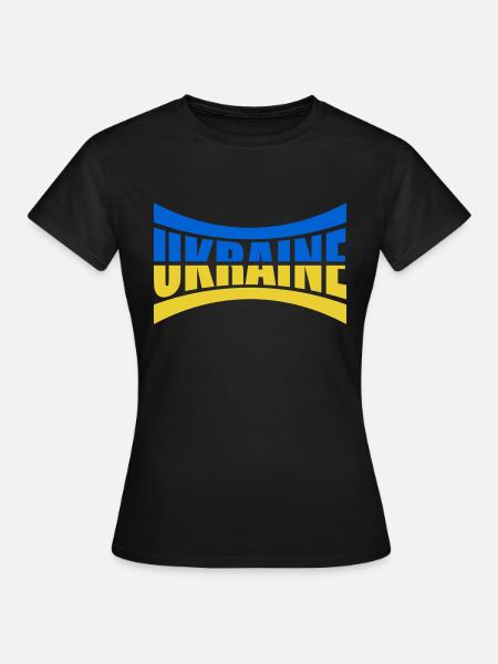 Flagge Balken Ukraine - Frauen T-Shirt - Schwarz