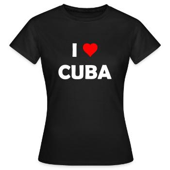 J’aime Cuba - J’aime Cuba - La Havane - Caraïbes - T-shirt Femme - noir - Devant - AI Model Female 172 dark (172cm)