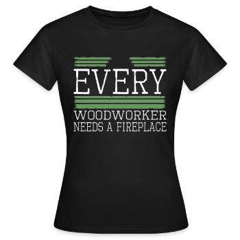 crochet de marteau-piqueur de maçon citation tronçonneuse saisir - T-shirt Femme - noir - Devant - AI Model Female 172 dark (172cm)