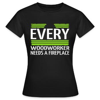 tools lumber bingo hall tshirts humor - Frauen T-Shirt - Schwarz - Vorne - AI Model Female 172 dark (172cm)
