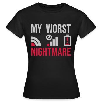 Symboles mon pire cauchemar - T-shirt Femme - noir - Devant - AI Model Female 172 dark (172cm)