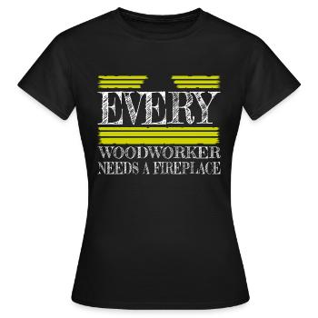 Blagues sur le charpentier marteau-piqueur - T-shirt Femme - noir - Devant - AI Model Female 172 dark (172cm)