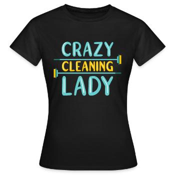 Femme de ménage Ménage - T-shirt Femme - noir - Devant - AI Model Female 172 dark (172cm)