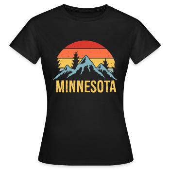 Minnesota - T-shirt Femme - noir - Devant - AI Model Female 172 dark (172cm)
