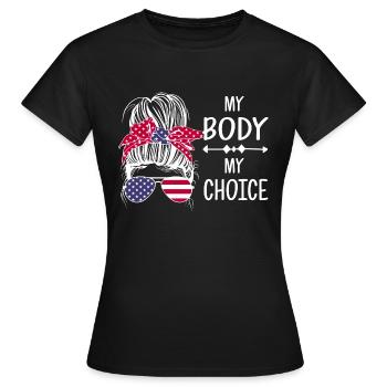 Mein Körper Meine Entscheidung - Frauen T-Shirt - Schwarz - Vorne - AI Model Female 172 dark (172cm)