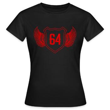 64 Nombre d’armoiries - T-shirt Femme - noir - Devant - AI Model Female 172 dark (172cm)