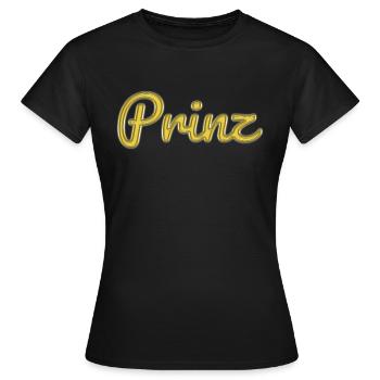 Prinz - Frauen T-Shirt - Schwarz - Vorne - AI Model Female 172 dark (172cm)