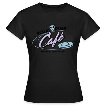 Desert Crash Cafe - Frauen T-Shirt - Schwarz - Vorne - AI Model Female 172 dark (172cm)