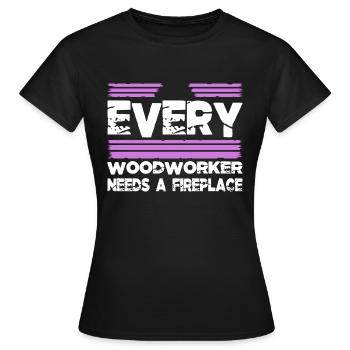 apprentice tree feller love - Women's T-Shirt - black - Front - AI Model Female 172 dark (172cm)