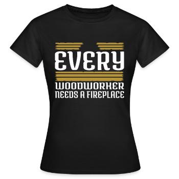 birthday present lumber forester job - Frauen T-Shirt - Schwarz - Vorne - AI Model Female 172 dark (172cm)